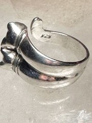 Cat ring size 5.50 cats kitten band sterling silver sterling women girls