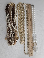 Estate Necklace Lot Beaded Carol Lee Original Box Mixed Materials And Styles