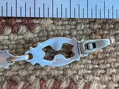 Vntg. Victorian Romantic European Baroque 935 Sterling Clasp Bracelet