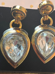 Lanvin Clip on Crystal earrings Vintage Lanvin Germany