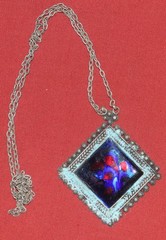 Antique Balkans Folklore necklace pendant silver ornate