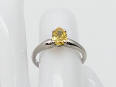 Orange Blossom .75ct Mine Pear Cut FANCY INTENSE YELLOW Diamond Platinum Ring
