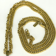 Vintage 1928 Necklace Gold Tone Filigree Pendant Purple Acrylic Center 28″