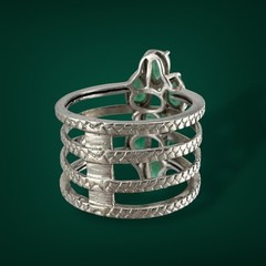 Vintage Sterling Silver 2.48 CTW Emerald Cluster Statement Ring Size 8.75 7.8g