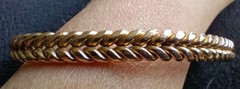 Heavy Vintage Estate 14K Solid Gold Braided Rope Bangle Bracelet 30g