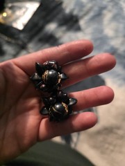 Beautiful 1940s Black Glass Twist Back Earrings Made In Western GERMANY