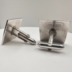 Vintage 90s Swank Silver Tone Fleur De Lis Cufflinks & Tie Clip Set Jewelry