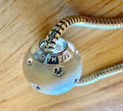 IBB TH 925 Sterling Silver Snake Chain Sliding Ball Pendant Necklace 20″ 12.5 Gr
