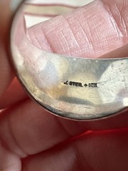 Vintage Sterling And 10k Gold Grape Leaf Ring Size 7.25