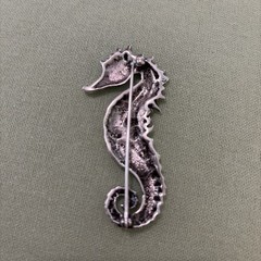 Vintage 925 Sterling Silver Seahorse Pin