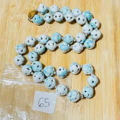 VTG Chinese Export Cage beads necklace Beaded strand green ceramic China 24″