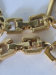Lot Of 2 Vintage Givenchy Signed Gold Tone G Link Necklaces 16″ 18″