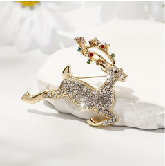 BROOCH-Christmas Reindeer Full Rhinestone Luxurious Brooch