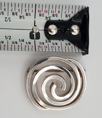 VTG 925 Spiral Brooch 1.25in Sterling Silver Solid 15g Abstract 3D Geometric