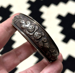 Vintage 900 sterling silver floral bracelet elegant European women’s jewelry