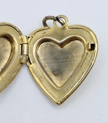 Vintage Locket Lot 4pc Van Dell 14K GF Gold Filled Heart Costume Enamel Pendants