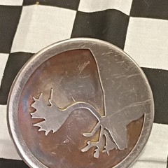 Alaskan Handmade Caribou Belt Buckle Model 230