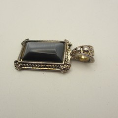 Vintage Pendant Lot Of 3 Rectangle Oval Puffy Heart Silver Tone 1 Liz Claiborne