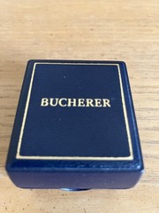 Vintage Bucherer Swiss 17-Jewel Pendant Watch, Manual Wind, Original Box & Paper