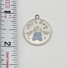 Vintage Wells 925 Sterling Silver Round It’s A Boy Pendant Bracelet Charm – 3.3g