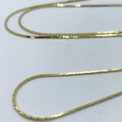 VTG 90’S Y2K YELLOW GOLD TONE SLIDE BOX CHAIN NECKLACE ADJUSTABLE LENGTH RETRO