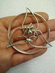 Rare Vintage 925/1000 Sterling Silver Dragsted Denmark Giant 2¾” Pendant 20.5g.
