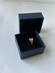 Vintage Clear Cubic Zirconia Ring Gold Plated Womens Size 7