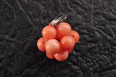 Japan vintage Coral Carved 5 items Pendant (66.0ct) Certificate Japanese motif.