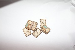 Flat Floral Beads From Vintage Bracelet