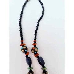 Vintage Nepal Tibetan Trade bead Turquoise Coral Metal, Natural Pendant Necklace