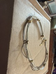Vintage Napier Multi Strand Necklace Silver & Gold Tone Star Charms Choker