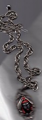Retro Selro Selini 1950s Asian Blackface Silvertone Necklace with Chain