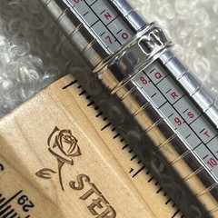 “MY LOVE” open cut 5/16″ N -S Sterling Silver Estate 0.925 BAND RING size 7.5