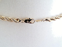 Vintage 24KT Gold Bonded GB Twisted Rope Chain Necklace 20”