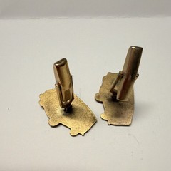 Ford Vintage Van Shaped Brass Bullet Back Engraved Cufflinks for Men