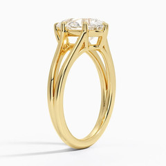 10K Yellow GoldFN With Round Cut 2.00CT White Moissanite Women’s Daily Wear Ring