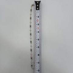 925 Freshwater Pearl Necklace 17in Sterling Silver Hand Knotted Spacers Station