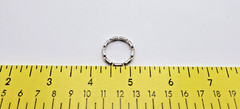 Sterling Silver Chain Link Diamond Eternity Band Ring ~ Size 8
