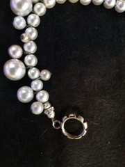 Vintage Cluster Pearl & Diamond Bracelet, Costume Jewelry