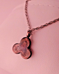 VTG C. 1976 TURQUOISE RAIN CLOUD STERLING SILVER 925 PENDANT, 18 IN CHAIN SIGNED