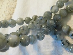 Vintage Carved Abalone Cameo Agate Beaded Necklace Brooch and Earrings Set