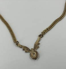 Vintage Style Wings Rhinestone Gold Tone Necklace 18 Inch