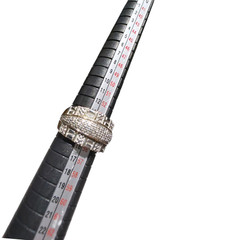 Sterling Silver 925 Wide Band Ring Baguette CZ Crystals Pavé Art Deco…