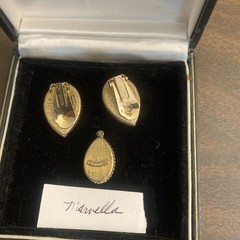 Vintage Marvella Earrings And Pendant