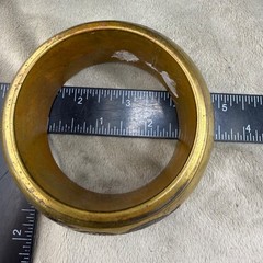 Vintage Brass Bangle Bracelet Owl 8.5” Heavy