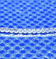 Herringbone S Wave Chain 925 Silver 15.5” 41cm Necklace VINTAGE Italy 1.5g