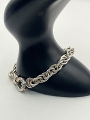 Milor Italy sterling silver rolo chain link bracelet