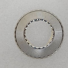 Vintage 1950s Silver Tone Scarf Clip Slide Signed Lieba USA Round Open Circle