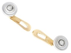 1920’s 0.24 Ct Diamond 18k Yellow Gold and Hardstone Cufflink and Stud Set