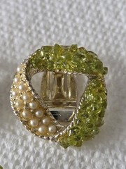 Dodds Vtg Ribbon Earrings & Brooch Pin